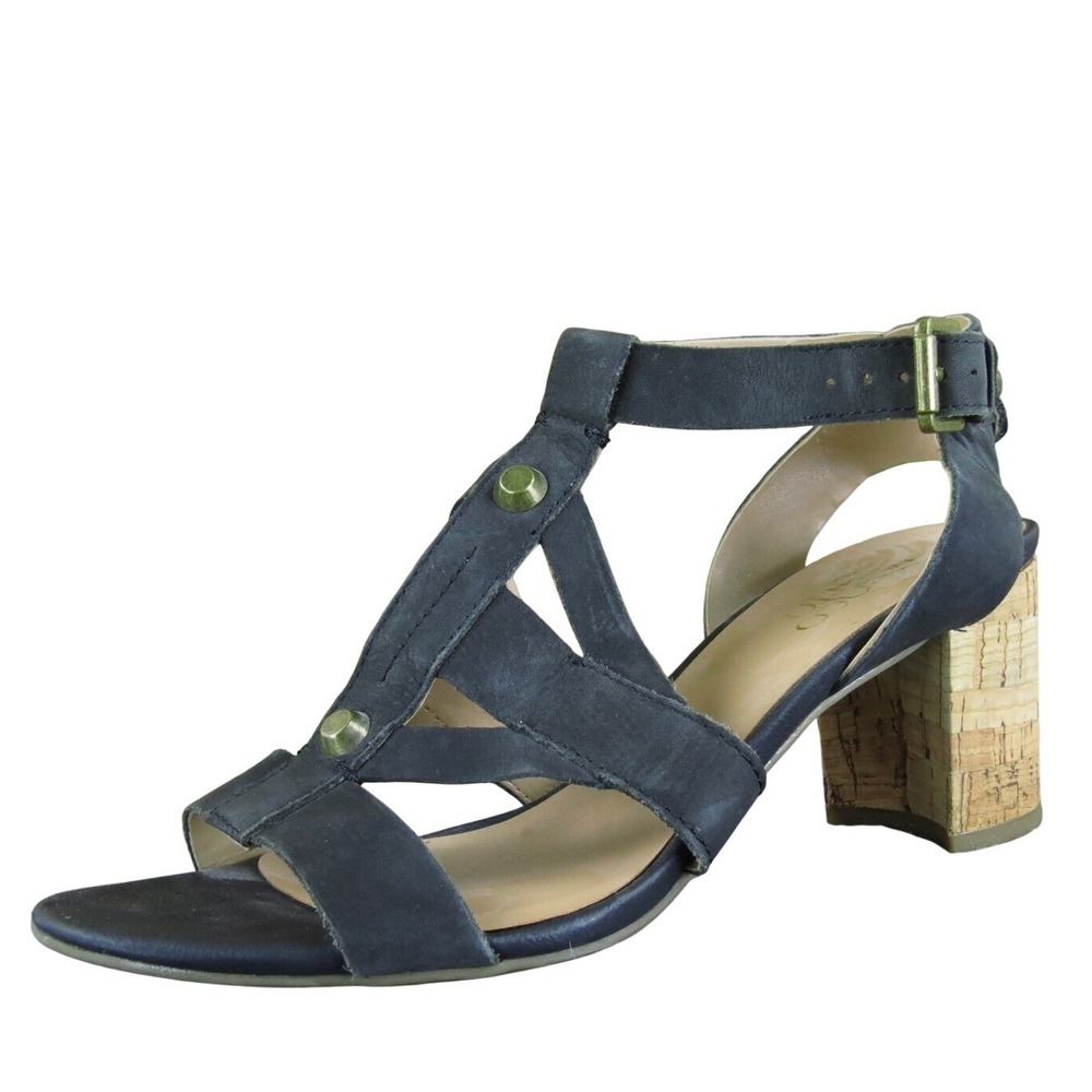Franco Sarto Women's‎ Paloma Gladiator Black Leather 7.5 Medium Gently Used 2025